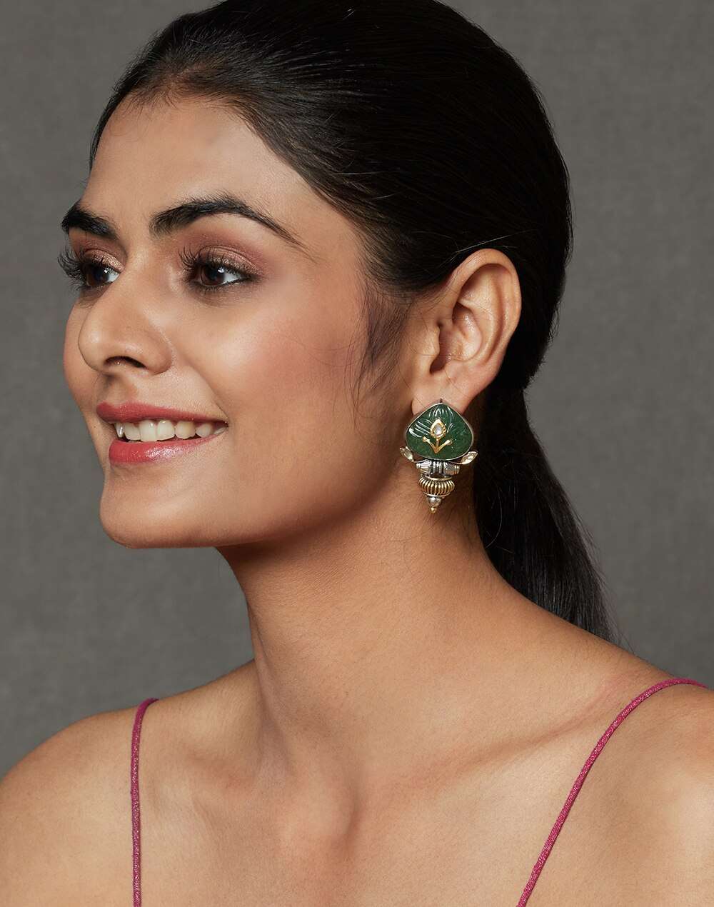 Silver Two Tone Dangler Earrings