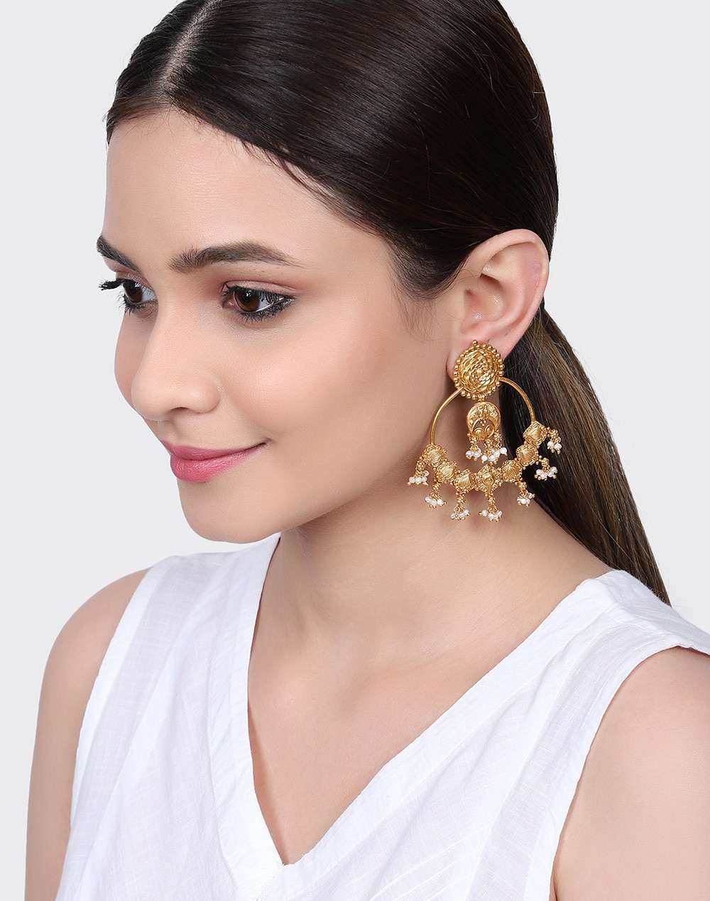 Silver Gold Plated Stud Earrings