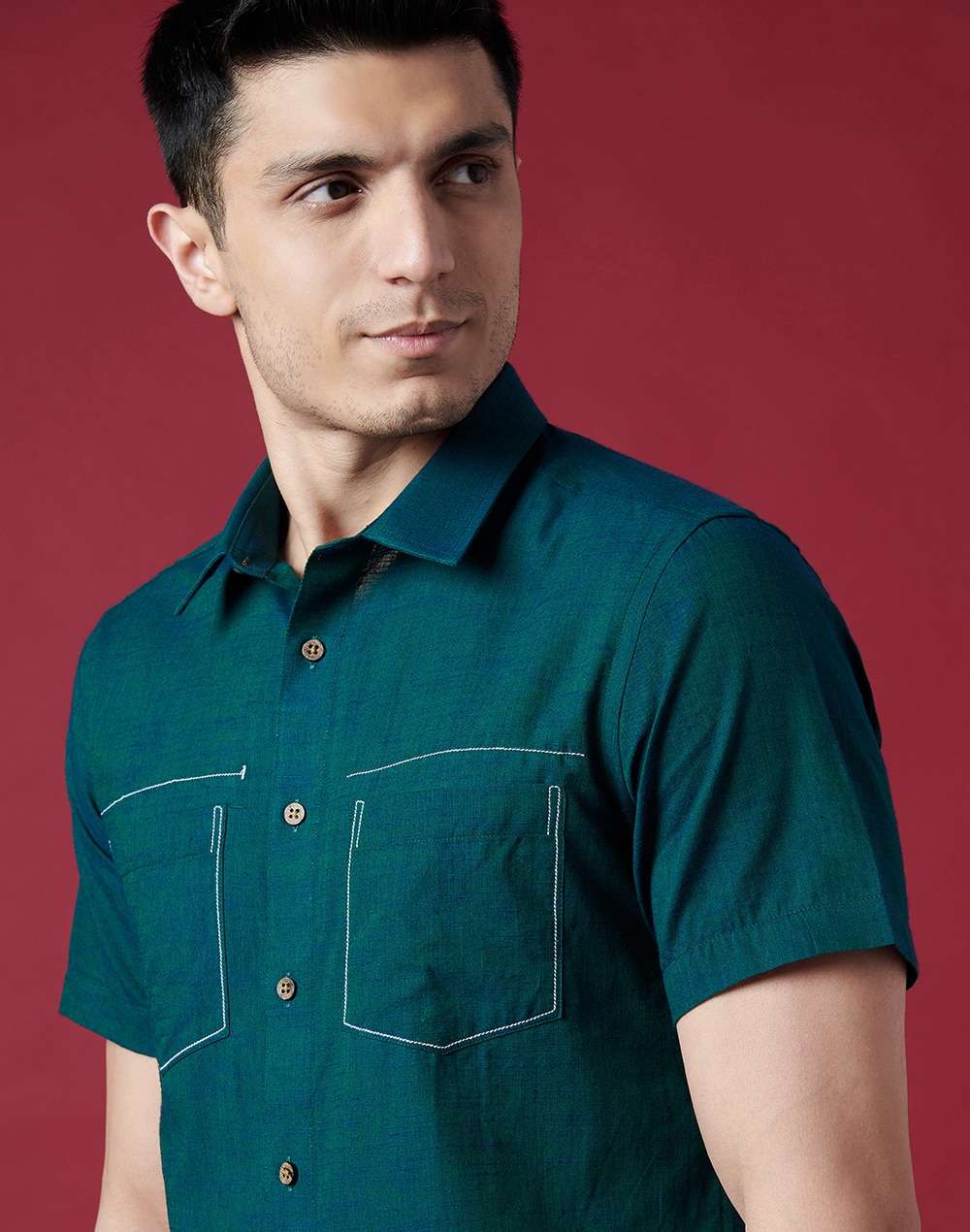 Cotton Nagari Slim Fit Casual Shirt