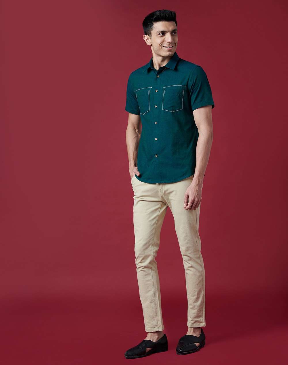 Cotton Nagari Slim Fit Casual Shirt