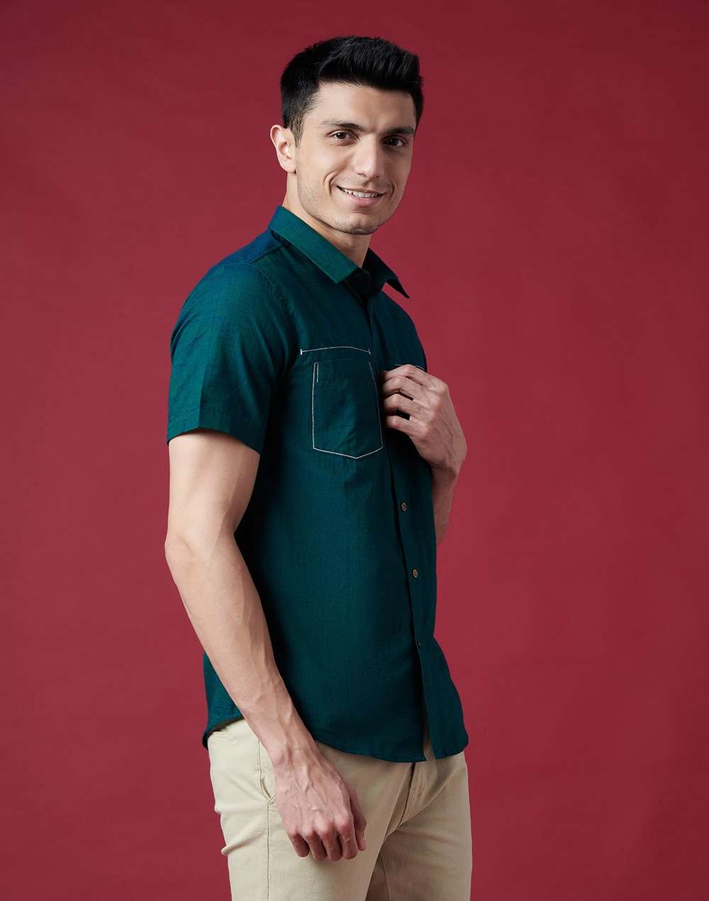 Cotton Nagari Slim Fit Casual Shirt