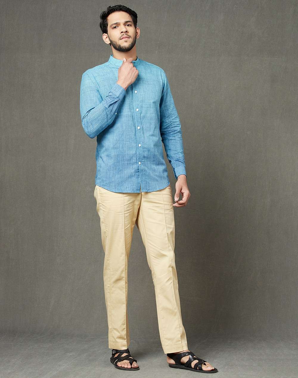 Cotton Nagari Striped Slim Fit Shirt
