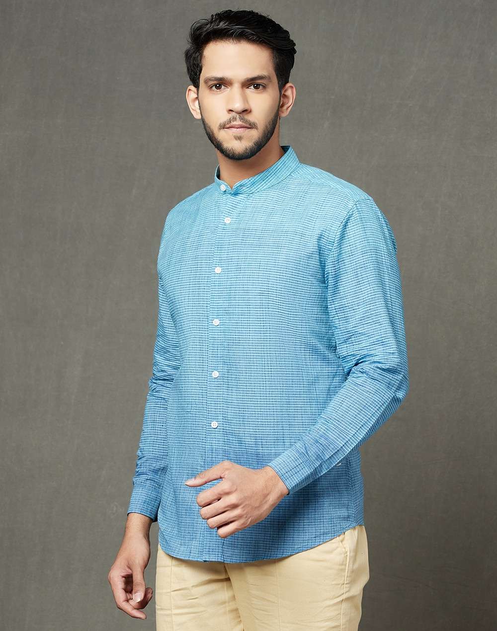 Cotton Nagari Striped Slim Fit Shirt