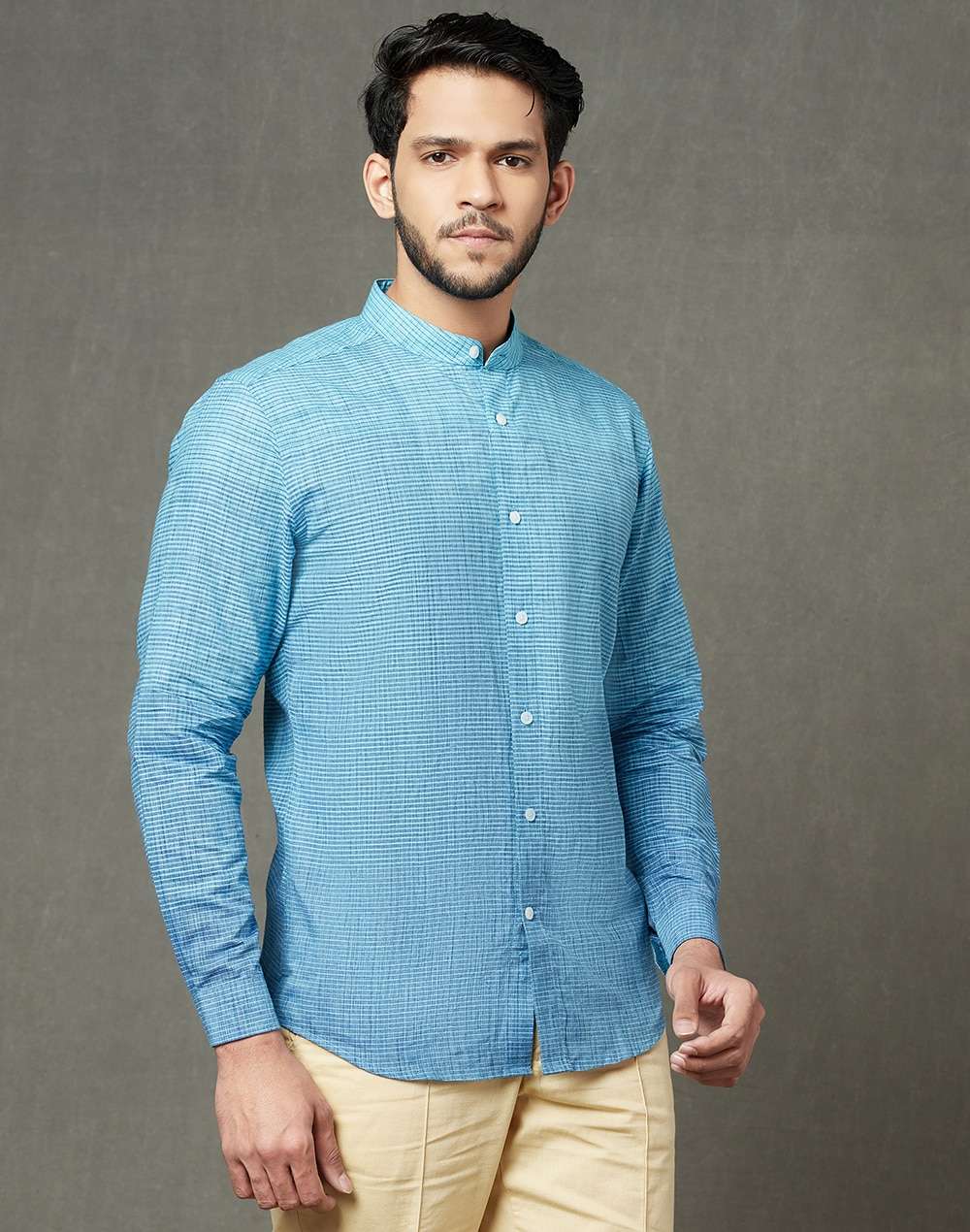 Cotton Nagari Striped Slim Fit Shirt