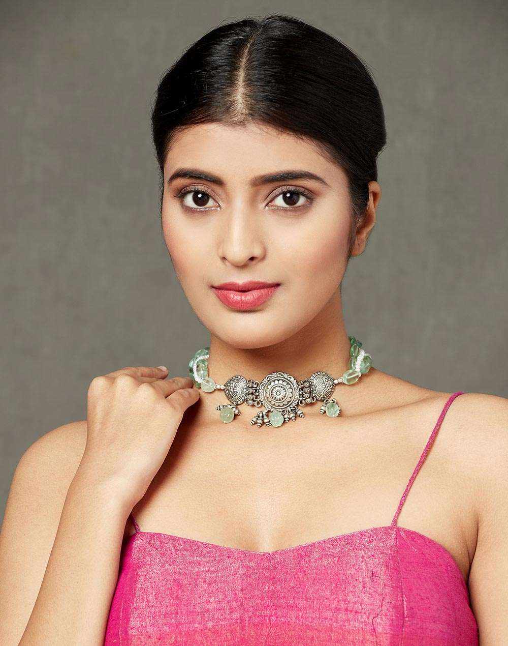 Silver Princess Choker Necklace