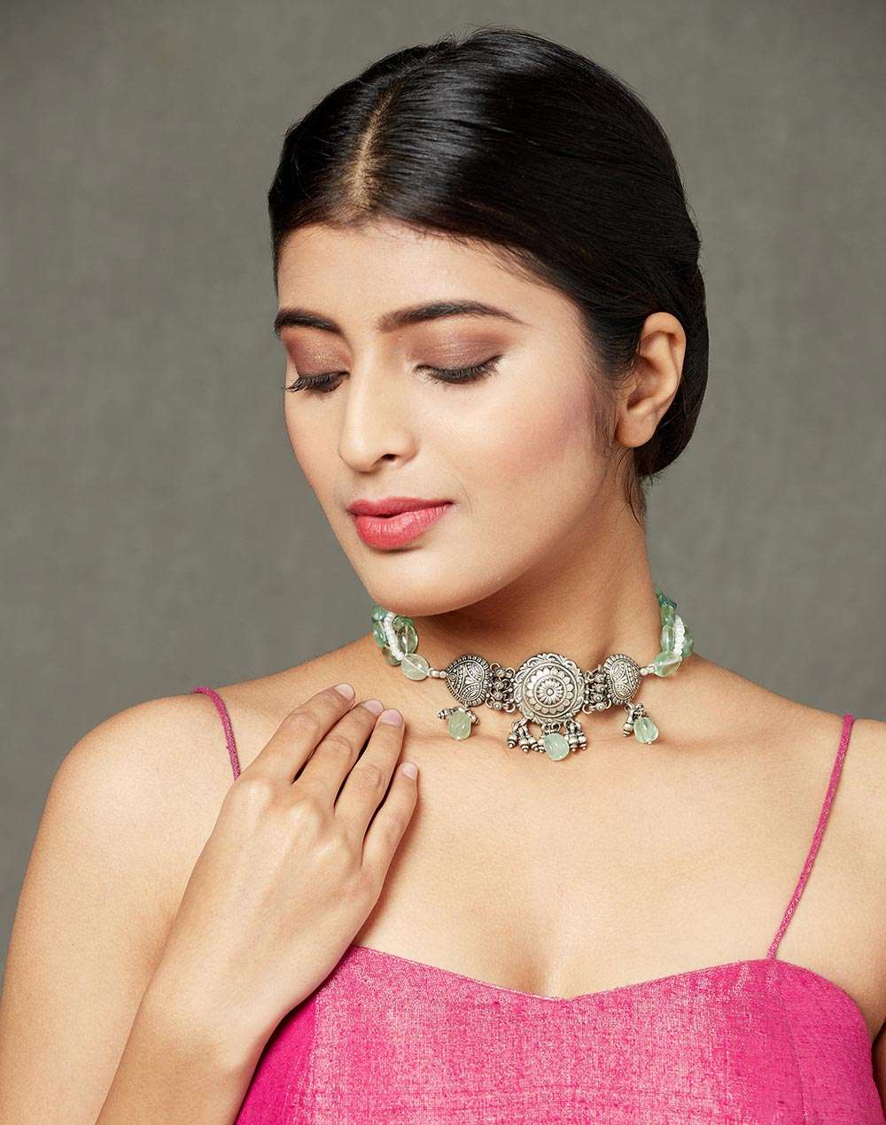 Silver Princess Choker Necklace