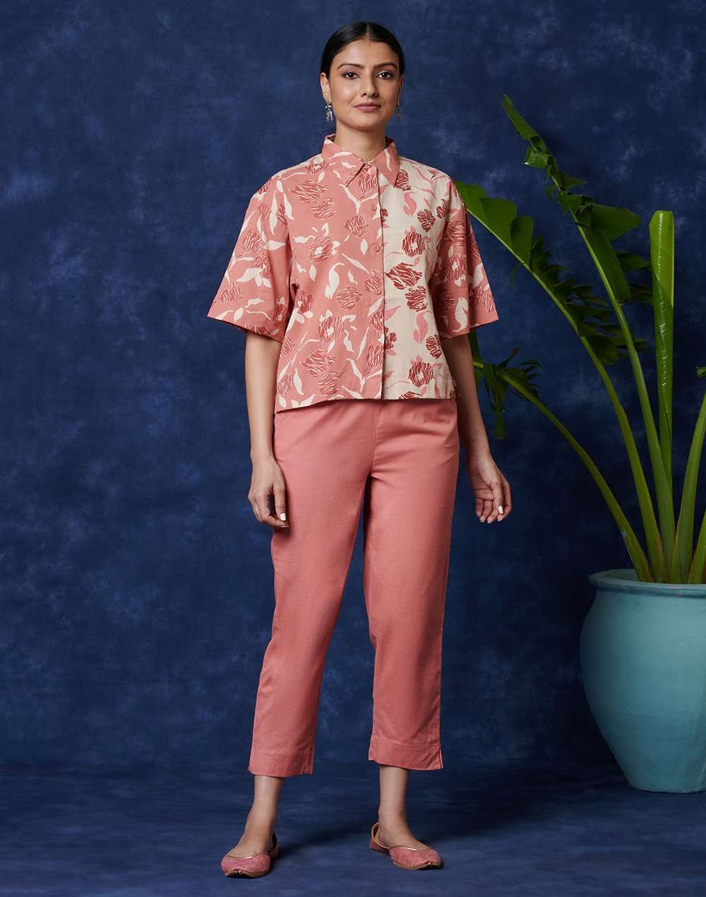 FabNu Cotton Linen Flax Tapered Pant