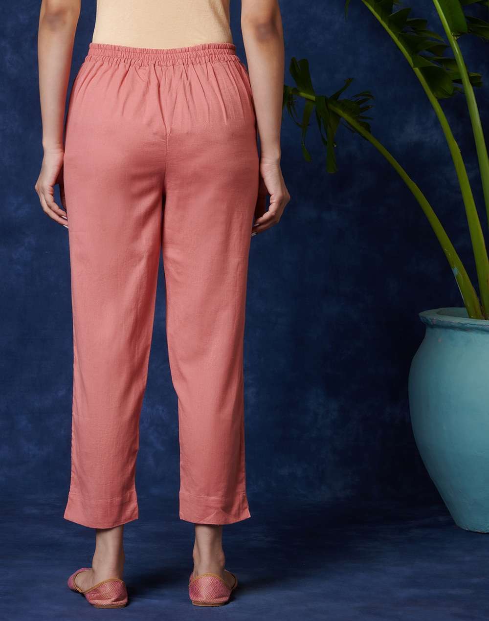 FabNu Cotton Linen Flax Tapered Pant
