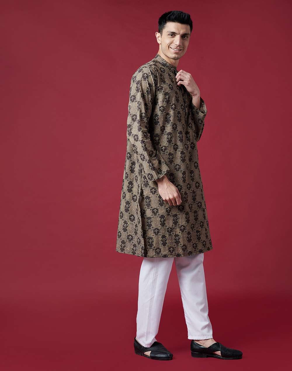 Cotton Slub Block Printed Long Kurta