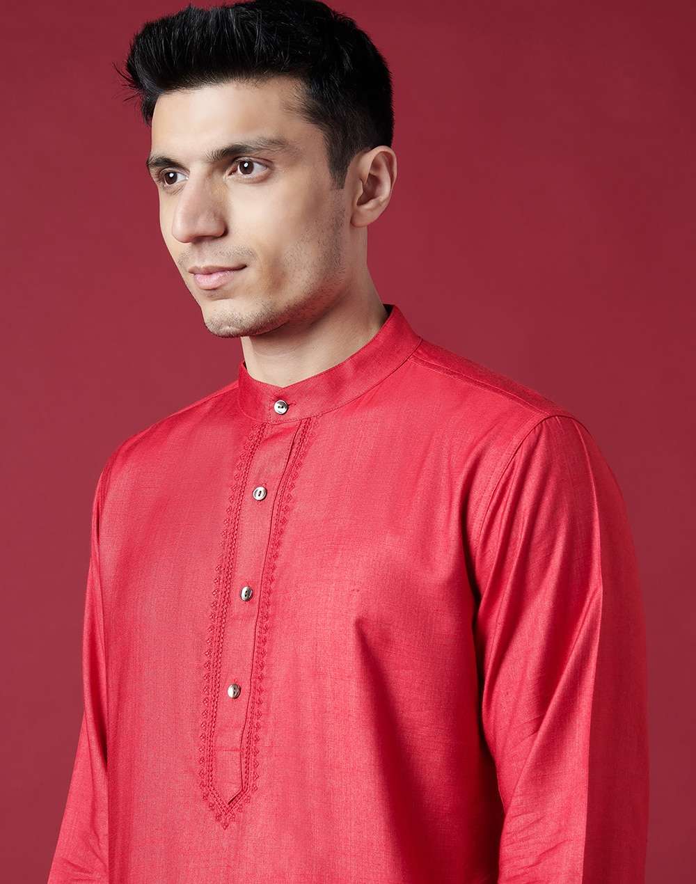 Viscose Tussar Embroidered Long Kurta