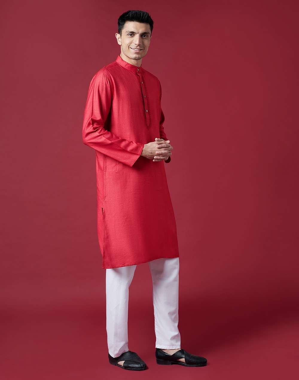 Viscose Tussar Embroidered Long Kurta