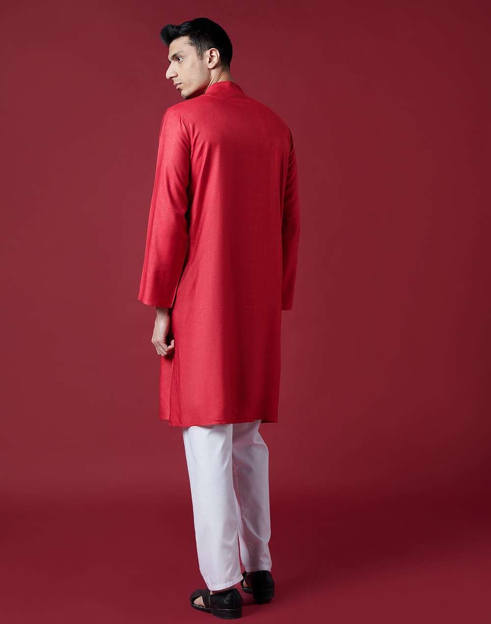 Viscose Tussar Embroidered Long Kurta