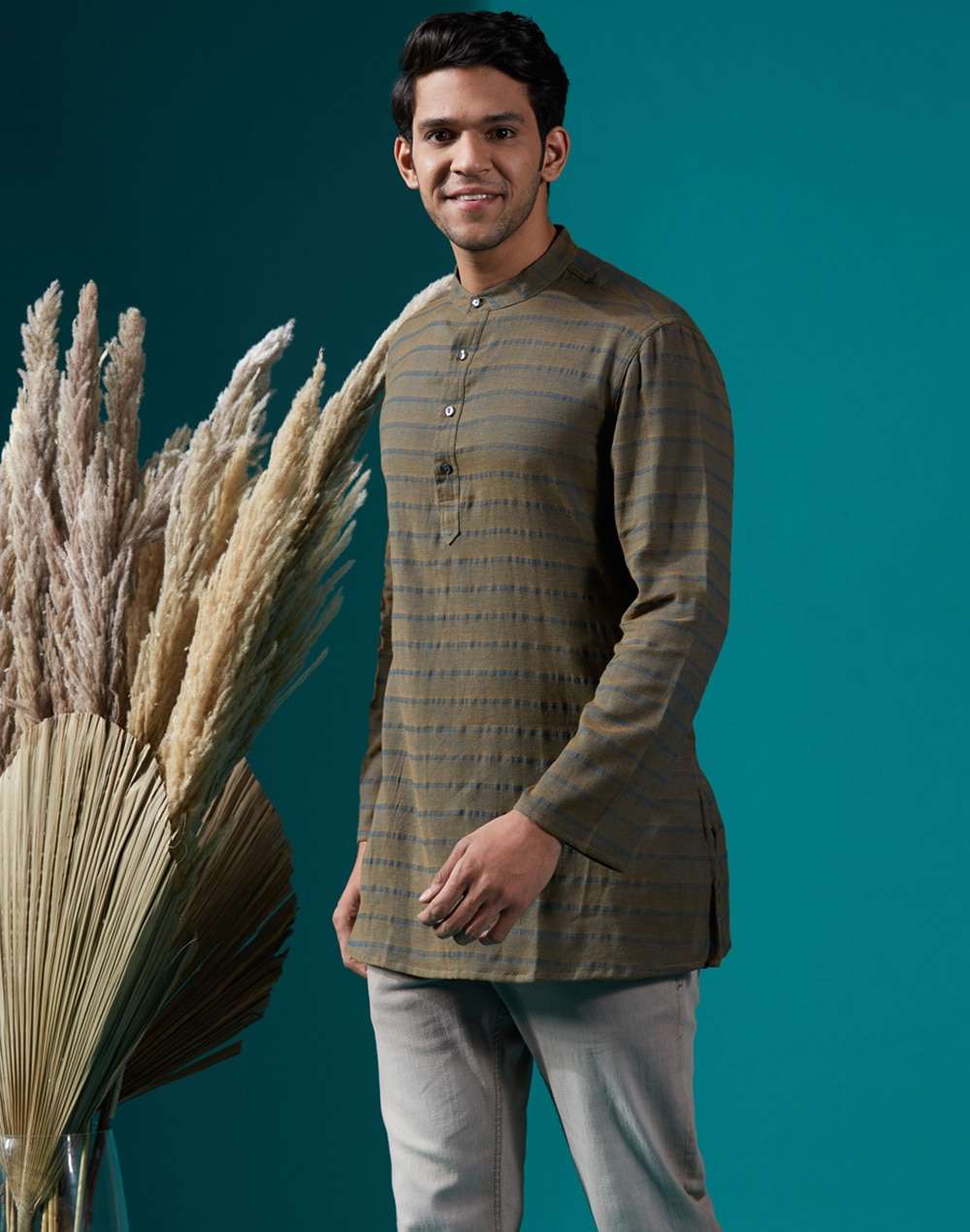 Cotton Dobby Short Kurta