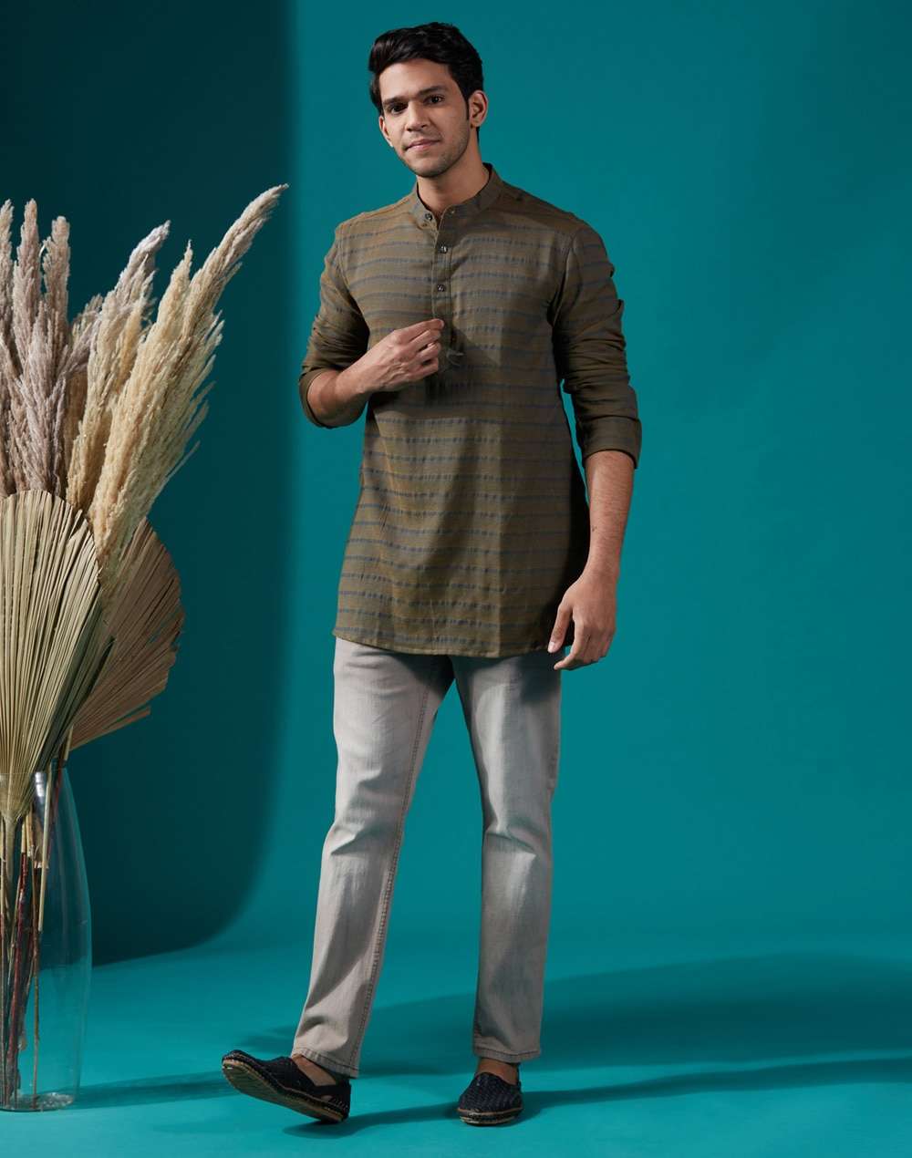 Cotton Dobby Short Kurta