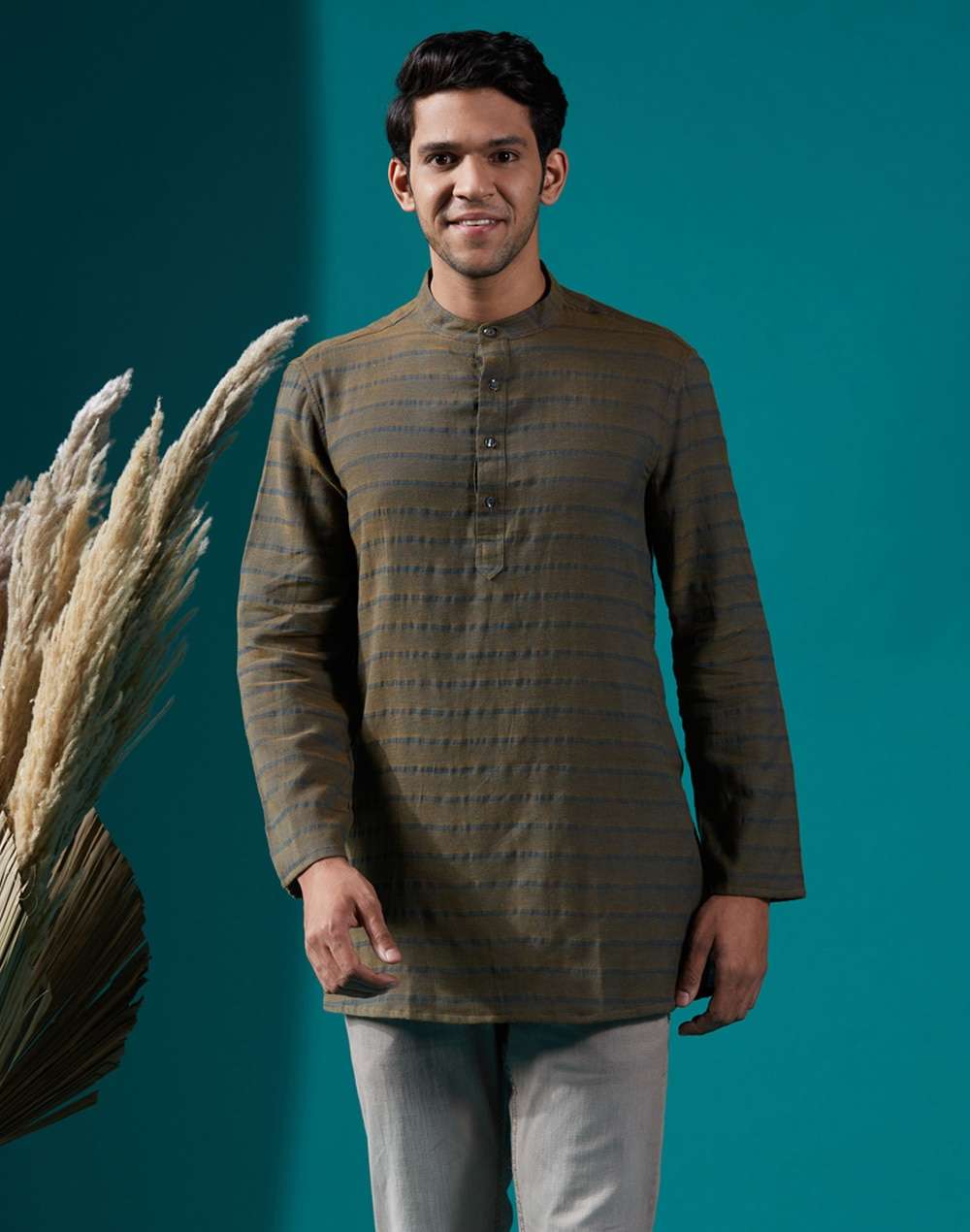 Cotton Dobby Short Kurta