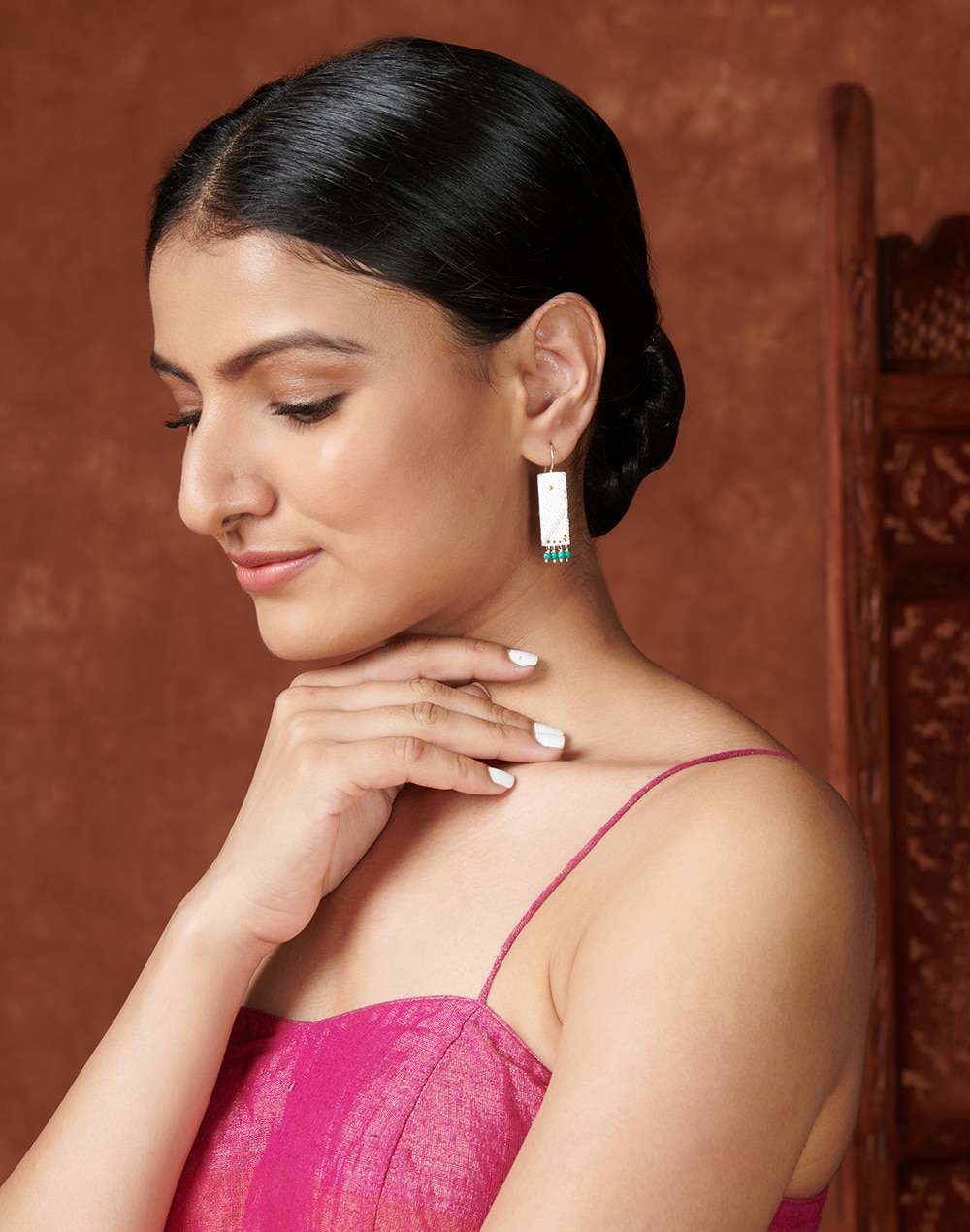 Silver Gold Plated Dangler Earrings