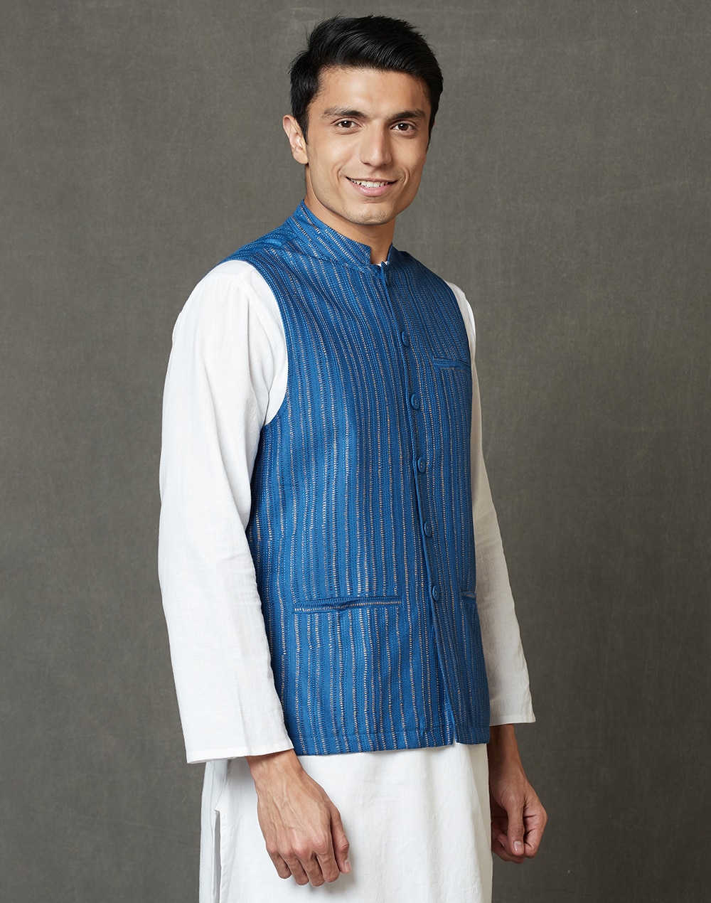 Viscose Silk Printed Nehru Jacket