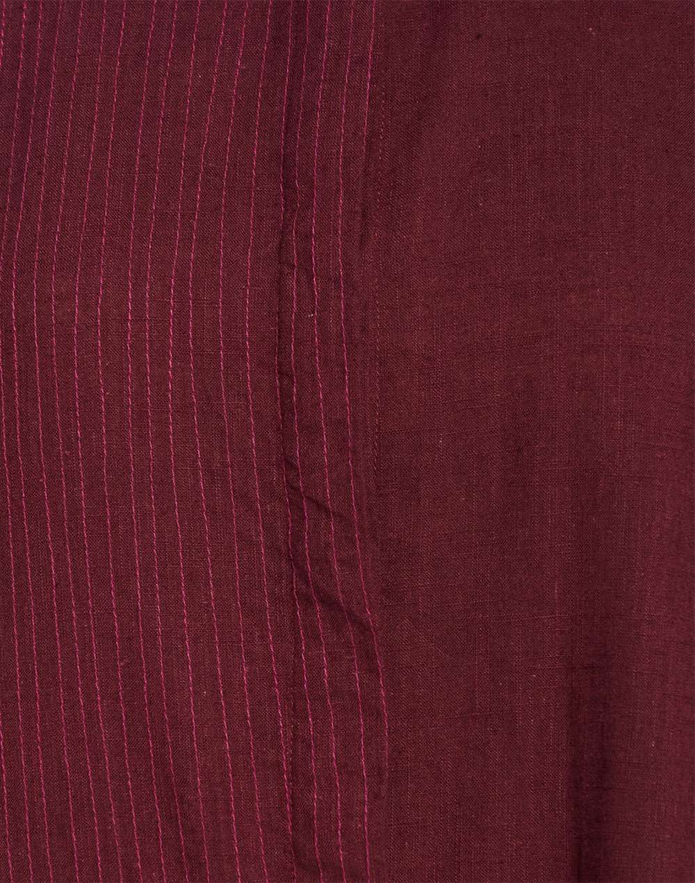 Cotton Slub Bell Sleeves Dress