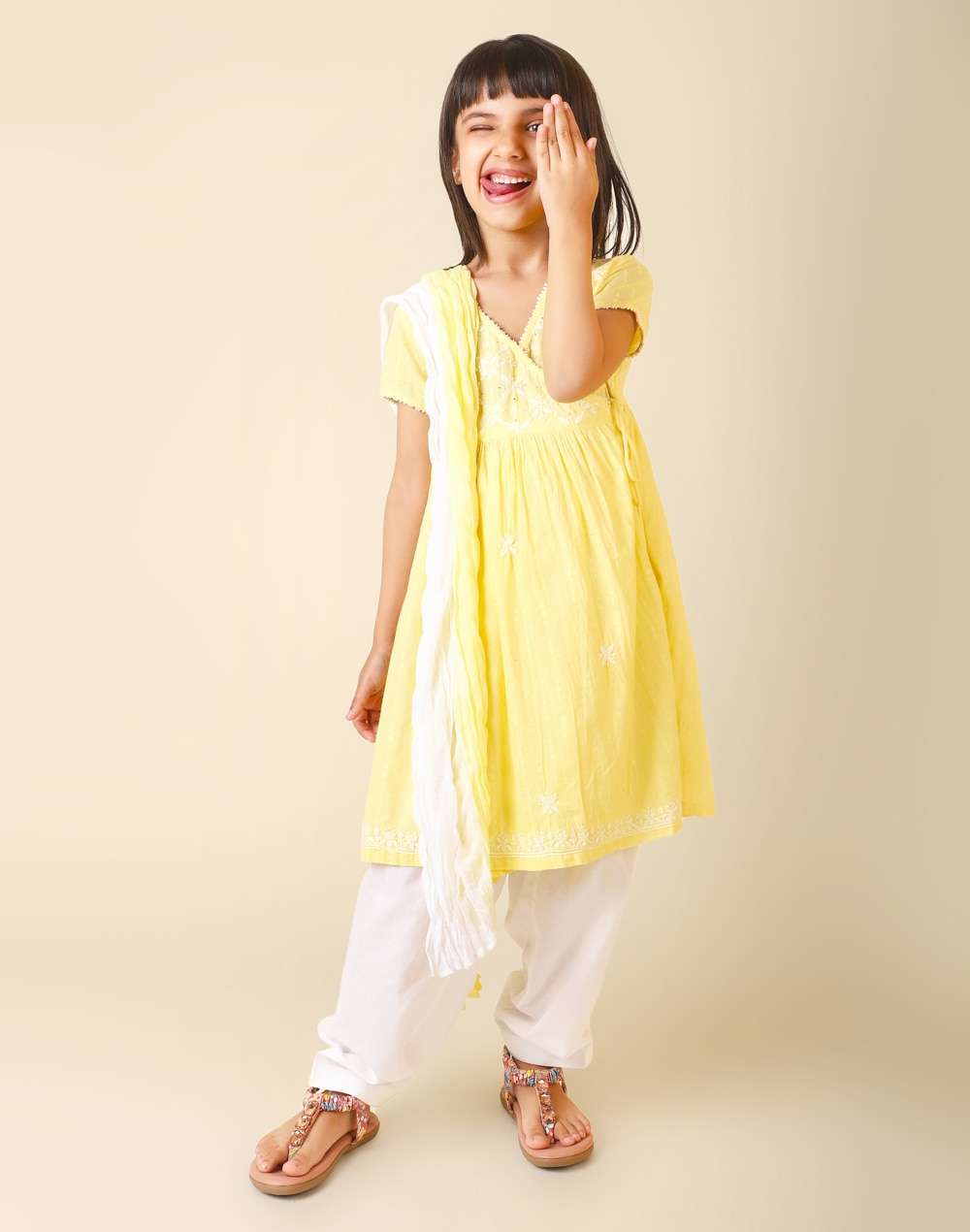 Cotton Embroidered 3 Piece Salwar Set