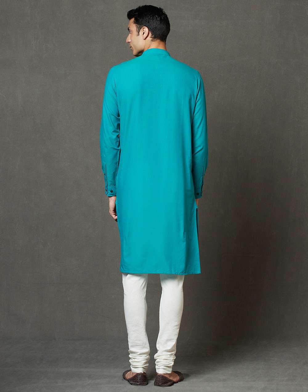 Cotton Slim Fit Long Kurta With Cuff