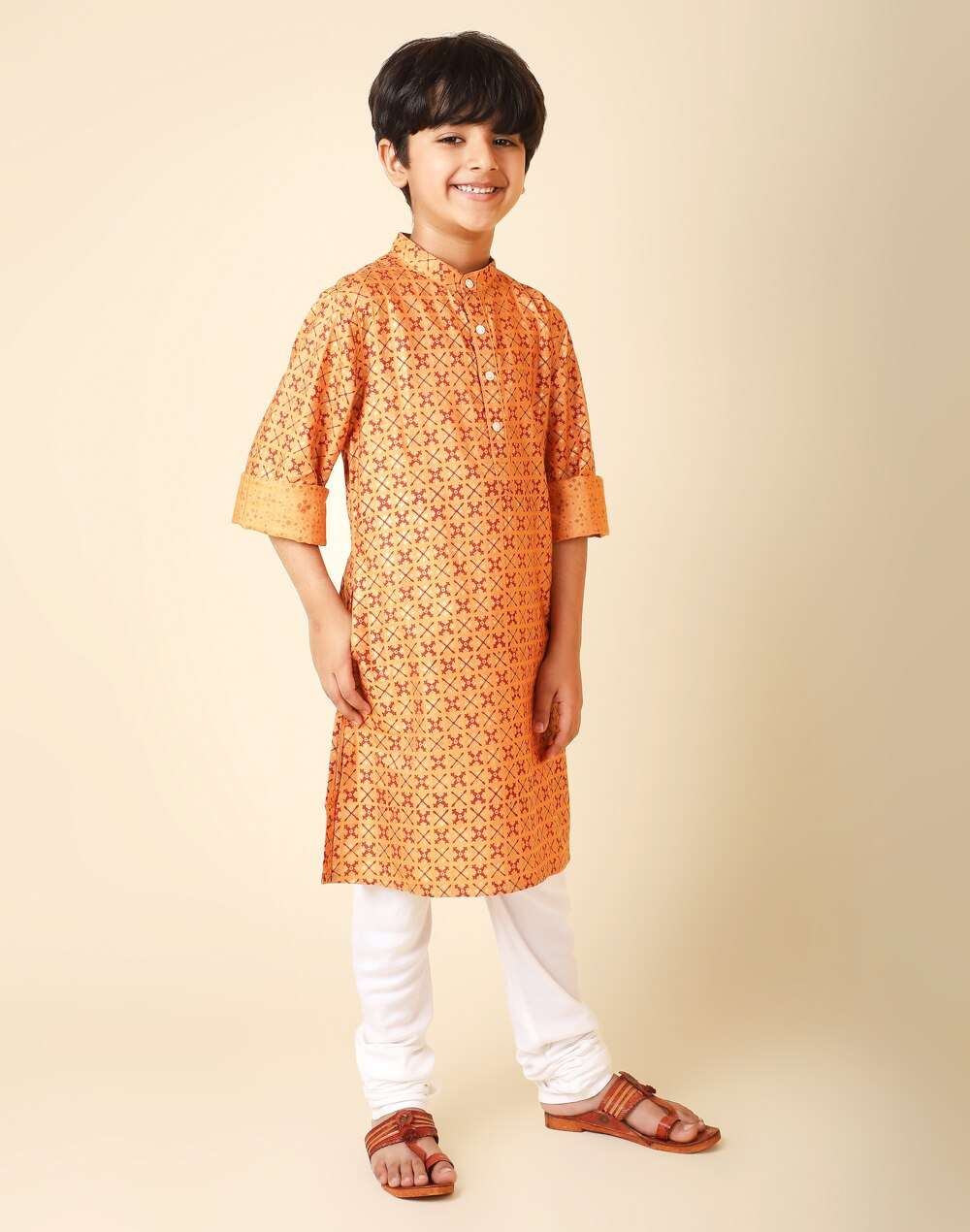 Viscose Silk Block Printed Long Kurta