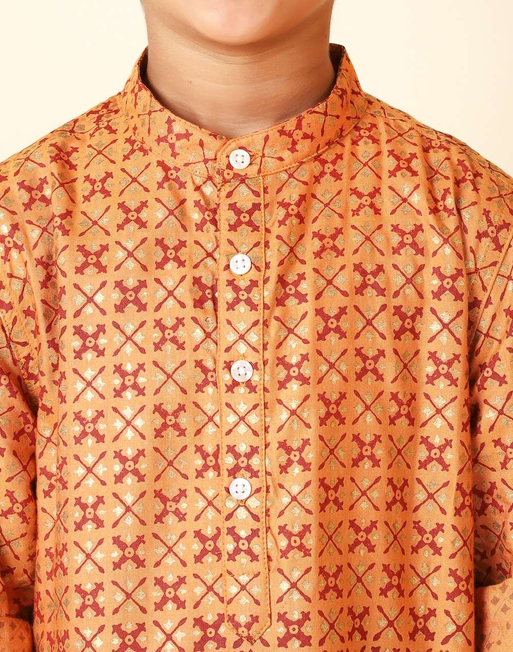 Viscose Silk Block Printed Long Kurta