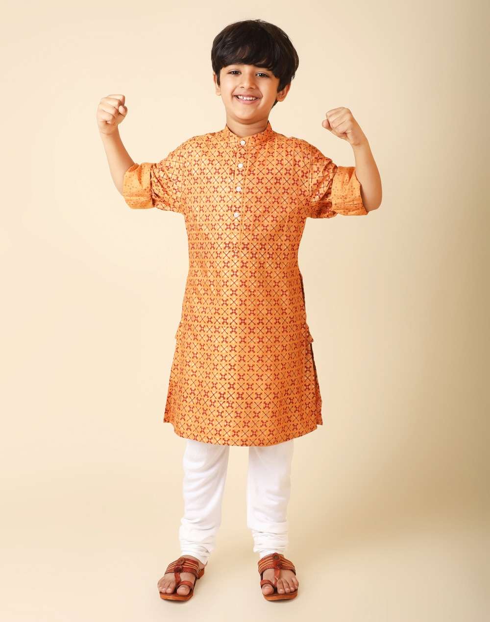 Viscose Silk Block Printed Long Kurta