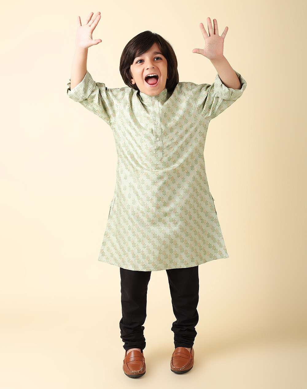 Viscose Silk Block Printed Long Kurta