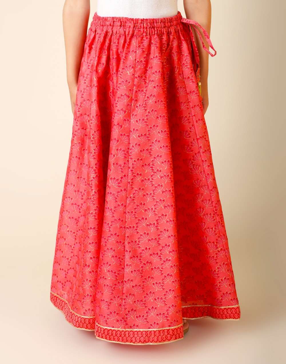 Cotton Printed 3 Piece Lehenga Choli Set