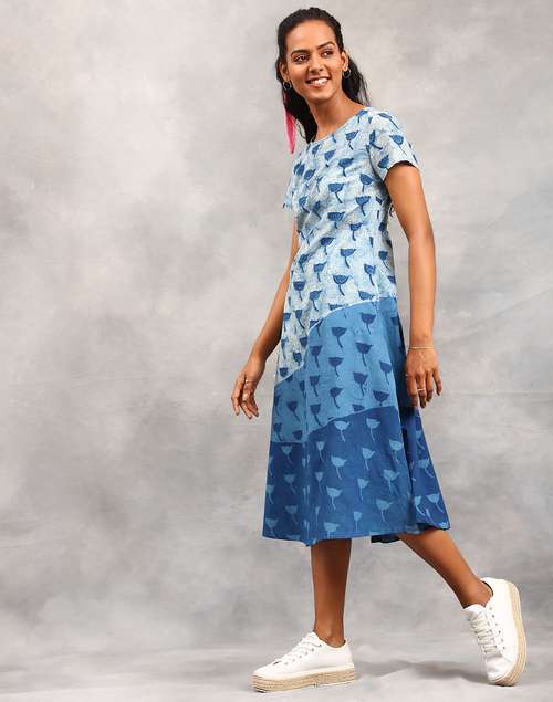 Cotton Dabu Printed Dress Cotton Dabu Printed Dress