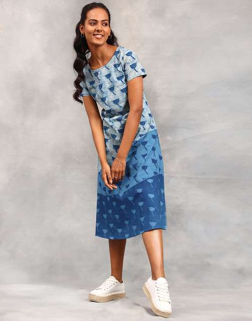 Cotton Dabu Printed Dress Cotton Dabu Printed Dress