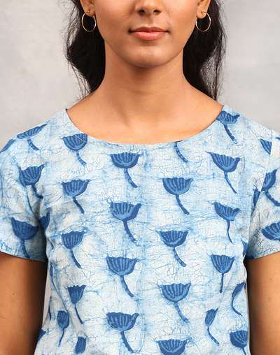 Cotton Dabu Printed Dress Cotton Dabu Printed Dress