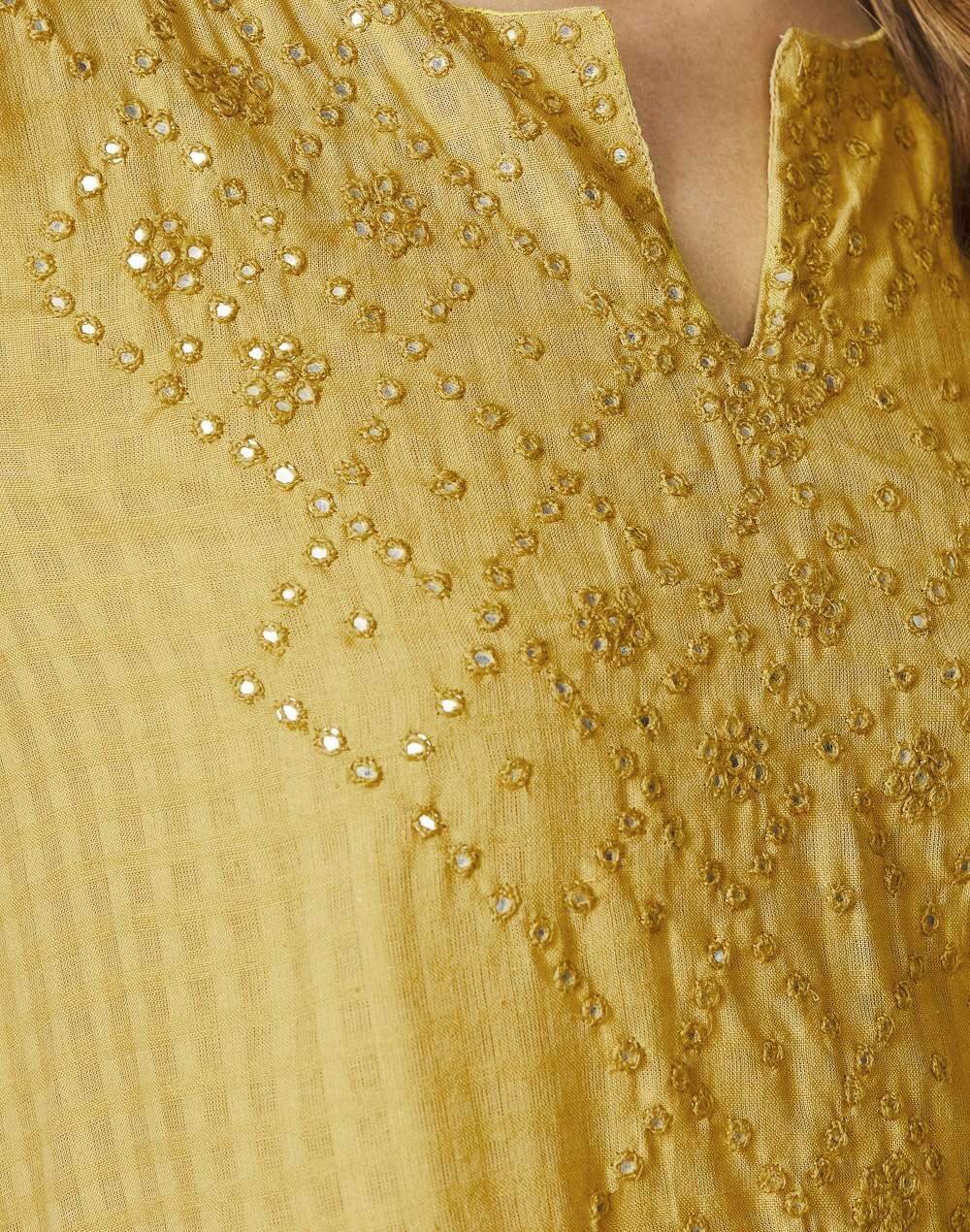 Cotton Embroidered Long Kurta