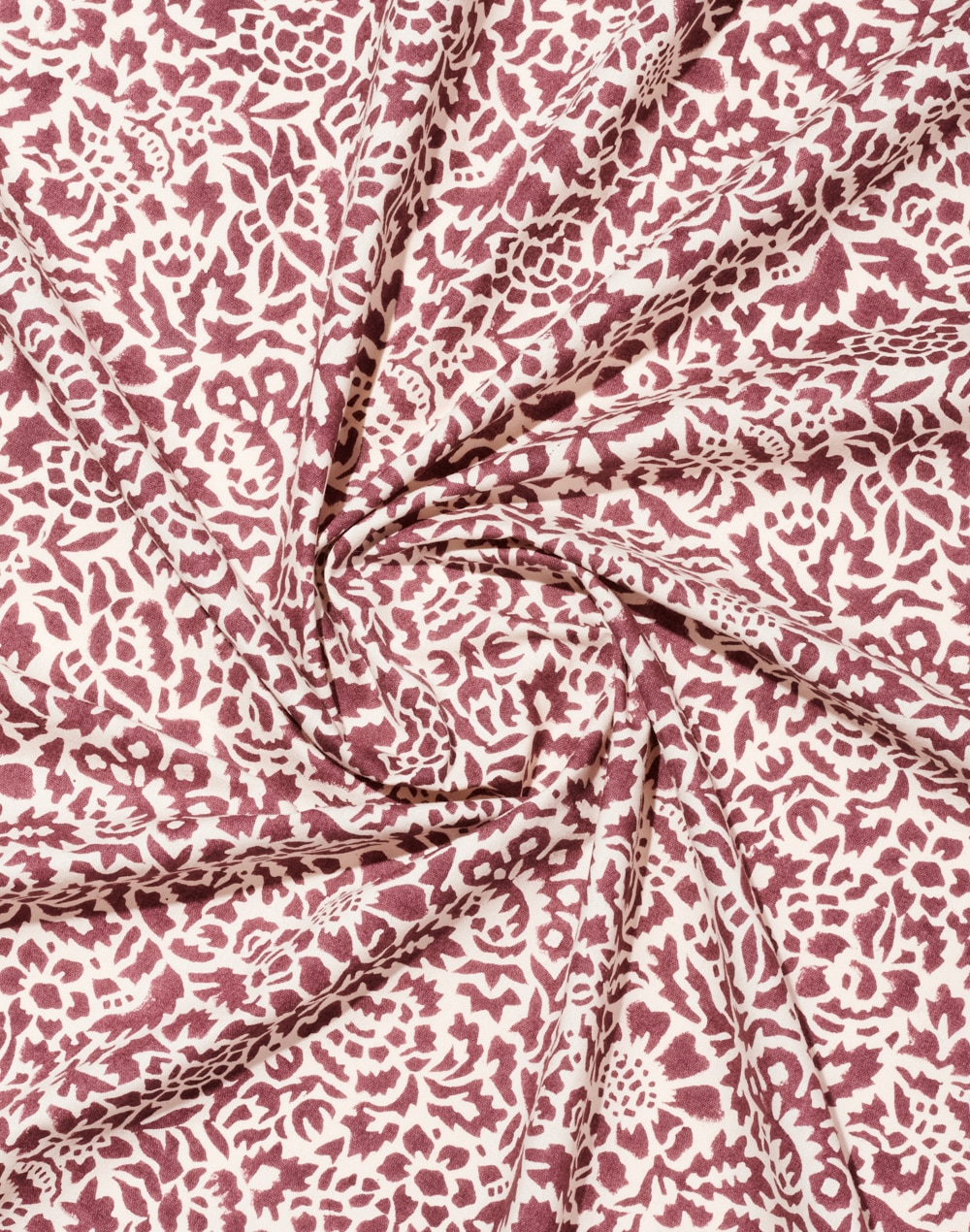 Maroon Trushita Cotton Hand Block Printed Double Bed Sheet Set With 2 Pillow Covers