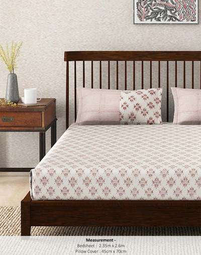 Maroon Trushita Cotton Hand Block Printed Double Bed Sheet Set With 2 Pillow Covers Maroon Trushita Cotton Hand Block Printed Double Bed Sheet Set With 2 Pillow Covers