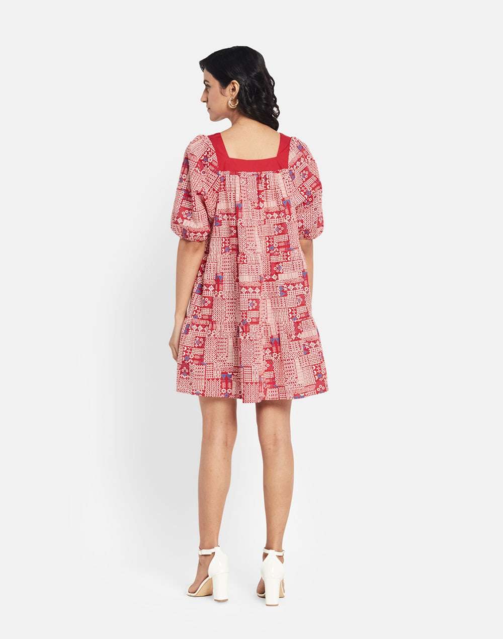 FabNu Cotton Poplin Tiered Dress