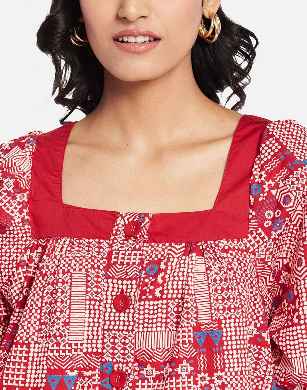 FabNu Cotton Poplin Tiered Dress