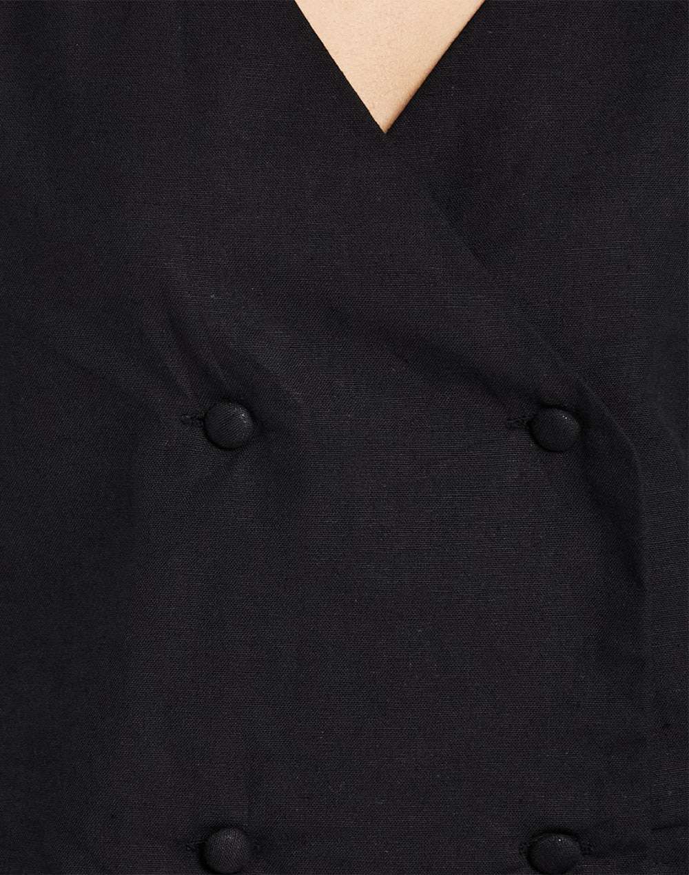 FabNu Cotton Linen Flax Overlap Top