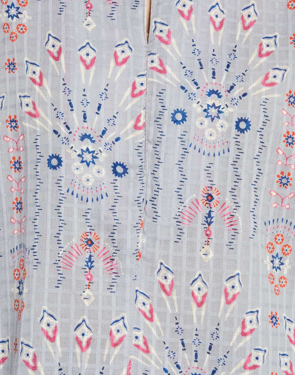 Grey Cotton Printed Top