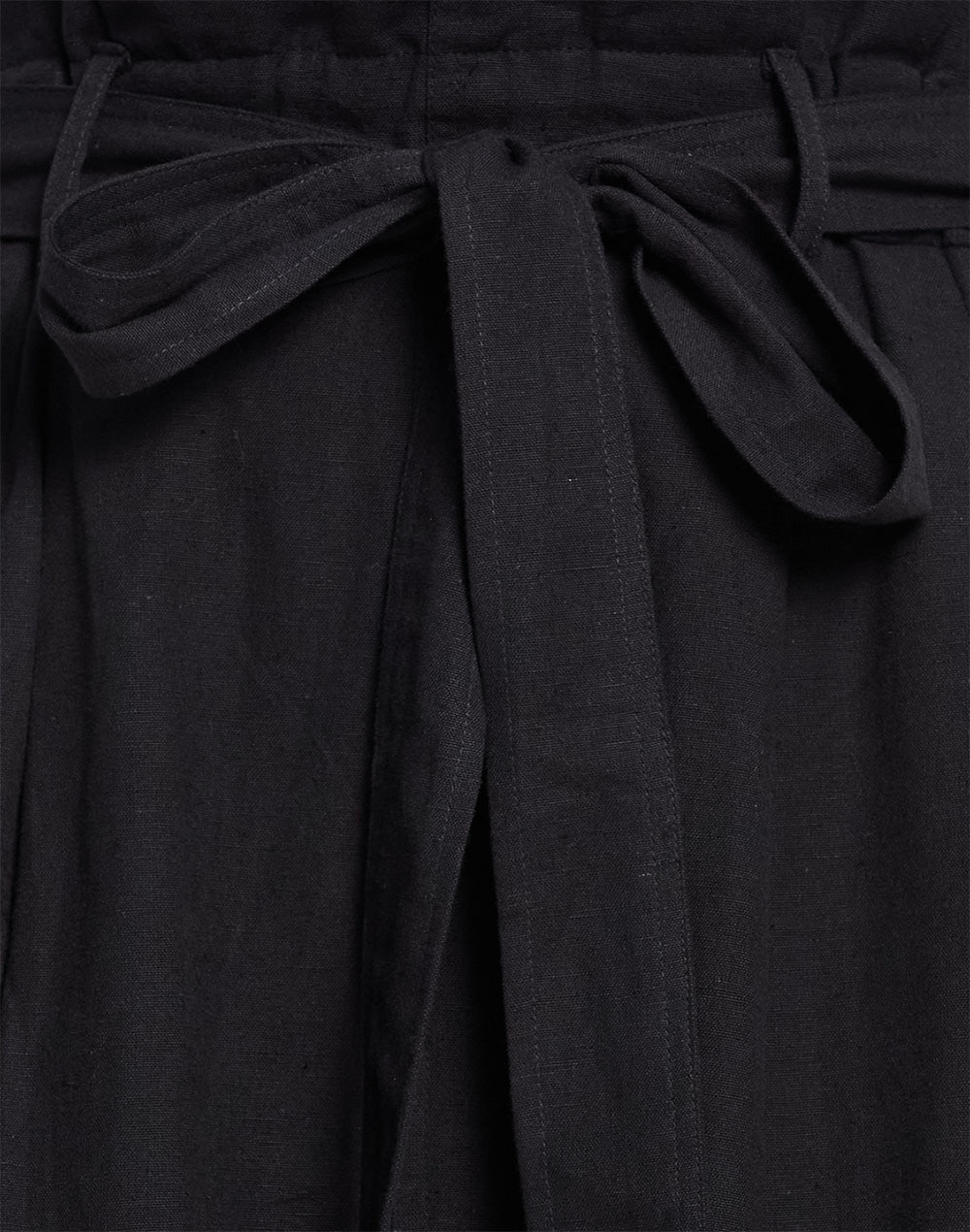 FabNu Black Cotton Linen Skirt