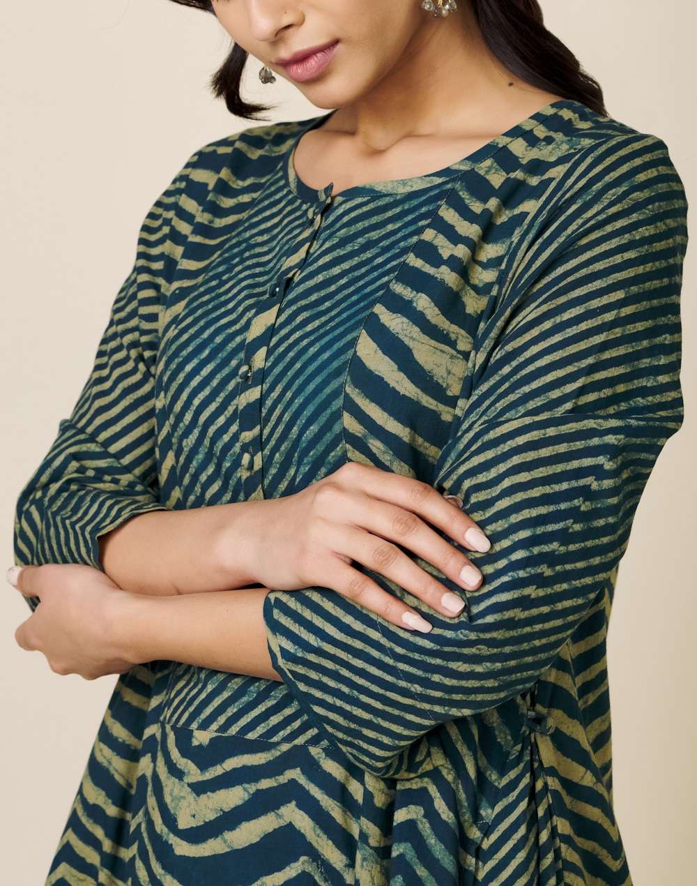 Cotton Printed Knee Length Kurta