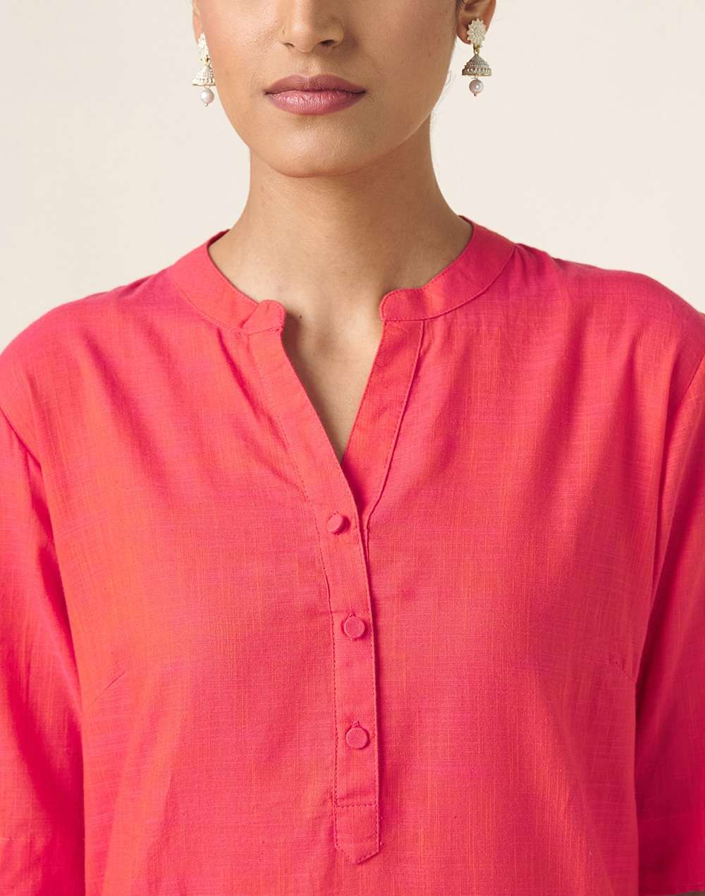 Cotton Woven Knee Length Kurta