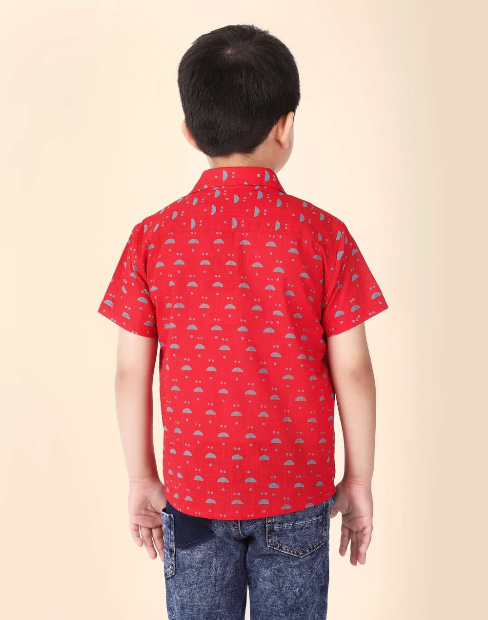 Cotton Slub Block Printed Shirt