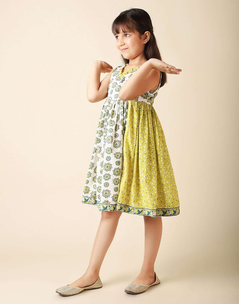 Cotton Block Printed Dress