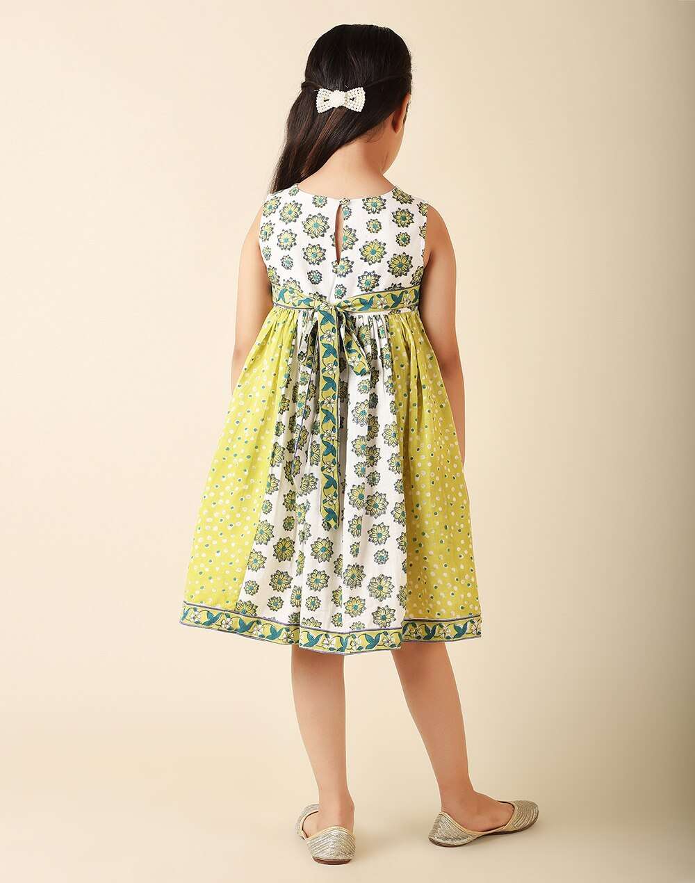 Cotton Block Printed Dress