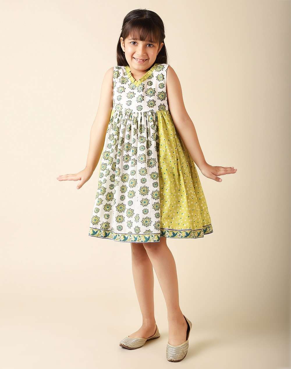 Cotton Block Printed Dress