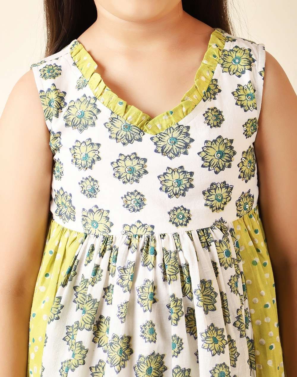 Cotton Block Printed Dress