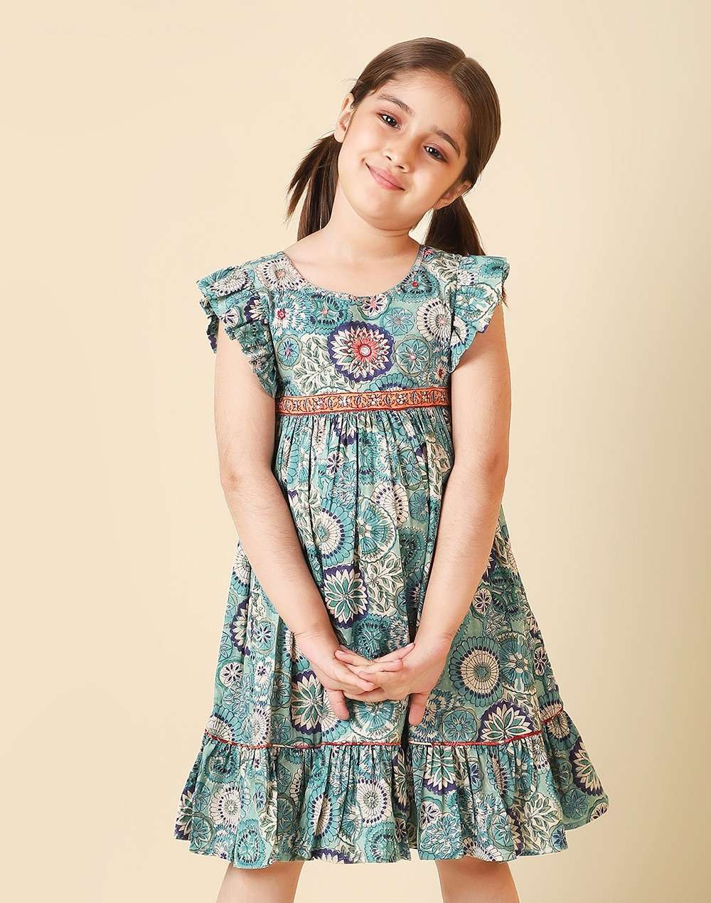 Cotton Block Printed Dress