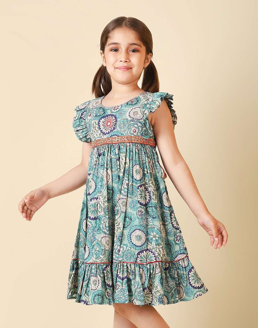 Cotton Block Printed Dress