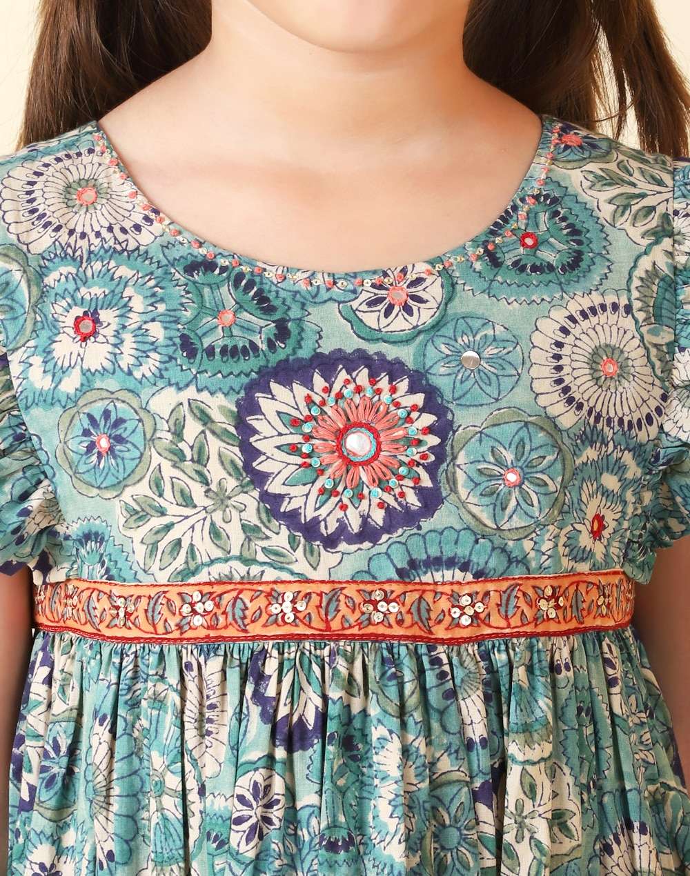 Cotton Block Printed Dress